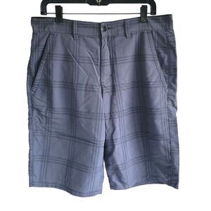 Tony Hawk Plaid Shorts Gray Men's 32
